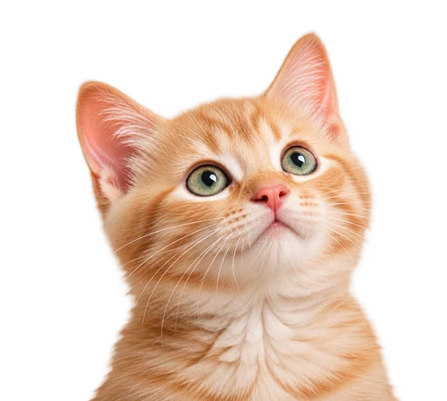 Curious ginger kitten