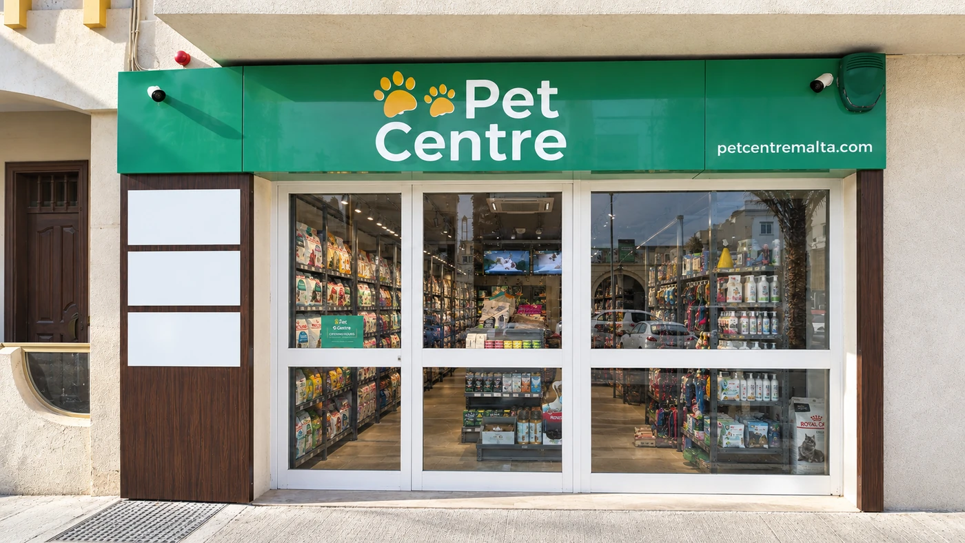 The supplied Pet Centre storefront and original green sign
